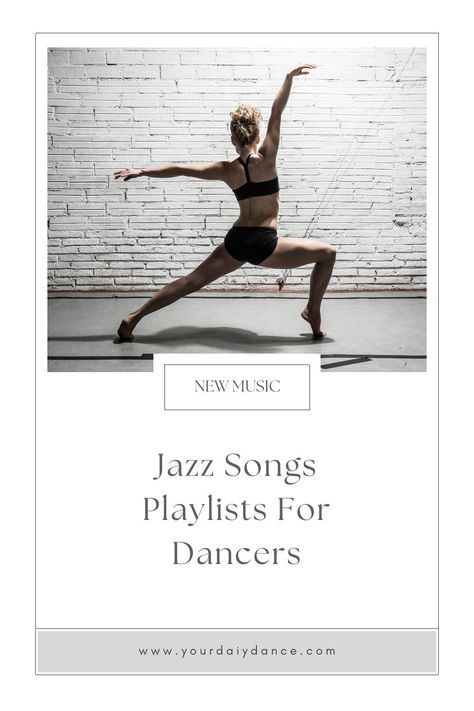 Jazz dance songs - recommendations for songs to choreograph a jazz dance to for dance recitals and dance competitions. Jazz Dance Playlist, Jazz Dance Music Playlist, Jazz Dance Songs Playlists, Songs For Dance Solos, Jazz Solo Songs, Dance Playlist Names, Dance Camp Ideas, Jazz Songs For Dancers, Jazz Dance Songs