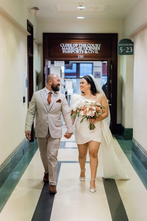 Courthouse Wedding Plus Size, Courthouse Wedding Ideas Outfits, Court Wedding Photos, Court House Wedding Picture Ideas, Courthouse Wedding Photos Civil Ceremony, Courthouse Wedding Black Couple, Courthouse Wedding Pictures, Court House Wedding Ideas, Elopment Wedding Dresses