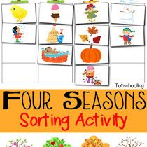 Four Seasons Sorting Activity Free Printable Preschool Name Recognition, Dot Marker Printables, Fall Math Activities, Creative Art Activities, Orange Room, Preschool Names, Fall Classroom Decorations, Fall Math, Fun Fall Activities