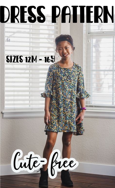 Child Dress Patterns, Flower Girl Dress Pattern Free, Free Twirl Dress Pattern, Tunic Sewing Patterns Free For Women, Girls Swing Dress Pattern, Girls Size 12 Dress Pattern Free Sewing, Girls Free Dress Pattern, Girls Shift Dress Pattern Free, Girls Shirt Pattern Free