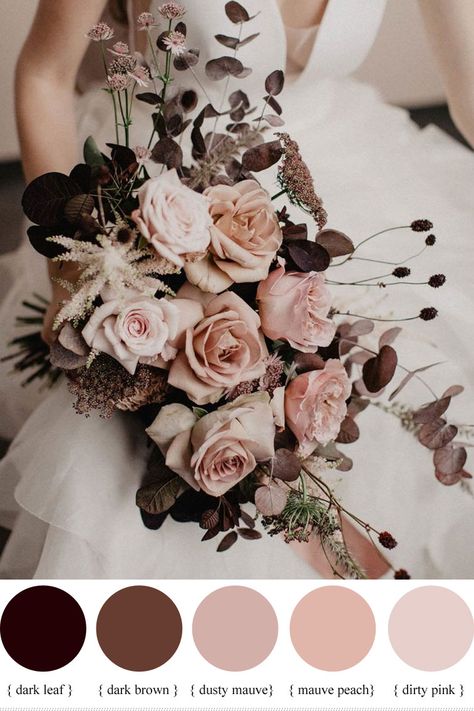 Mauve Colour Combination, Dusty Mauve Autumn Wedding, Mauve Wedding Colour, Fall Wedding Colors, Mauve Weddings Mauve And Gold Color Palette, Mauve White And Gold Wedding, Plum Mauve Wedding, Mauve Blush Champagne Wedding, Mauve Taupe Wedding, Fall Wedding Colors Mauve, Brown And Pink Wedding Colors, Wedding Theme Colors Elegant, Mauve Wedding Shoes