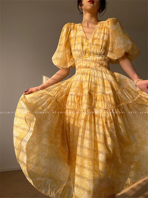 France Dress, Party Long Dress, Vintage Print Dress, Dress Retro, Sleeves Clothing, Vestidos Vintage, Silk Maxi Dress, Spring Summer Dress, Looks Vintage