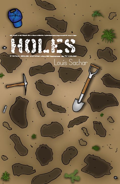 New book cover design for Holes by Louis Sachar - line art digital illustration #digital-art #line-art #line-drawing Holes Book Cover, Holes Book Project Ideas, Holes Louis Sachar, Holes By Louis Sachar, Holes Movie, Holes Book, Hole Drawing, Louis Sachar, Line Art Digital