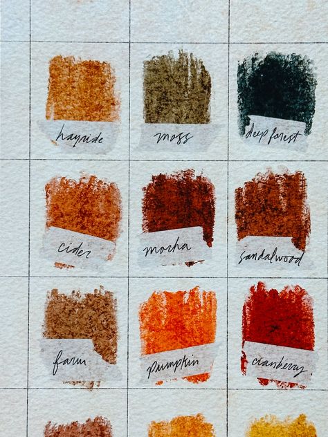 Fall Color Palette - oh how we long for your beautiful, stunning hues all year long!🍂🎨🧡 This turned out to be a favorite in this fall collection. The texture of the paper shows through so well, the tape with the color names written in….it’s all just such a good vibe!✨ What’s your favorite color/name combo here?! The colors will be here before we know it….and I’m so ready!🍂 (printing reminder!!! If you struggle with some of your darker, highly saturated prints looking too dark or muddy once p