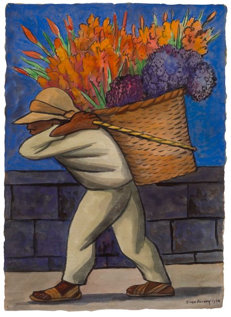 DIEGO RIVERA (1886-1957) Diego Rivera Pinturas, Diego Rivera Paintings, Diego Rivera Art, Mexican Art Painting, Frida And Diego, Latino Art, South American Art, Mexico History, Small Canvas Paintings