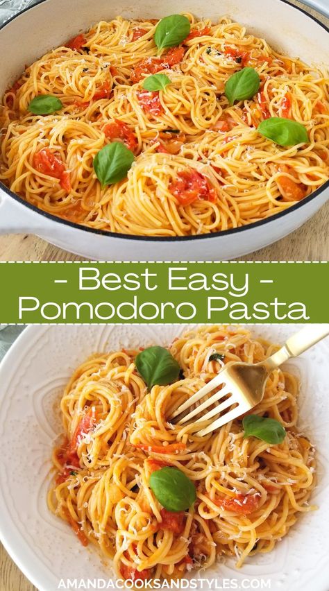 Fresh Pasta And Sauce, Essen, Pasta Recipes With Spaghetti Sauce, Easy Fresh Tomato Pasta Sauce, Fresh Spaghetti Recipes, Fresh Homemade Spaghetti Sauce, Spaghetti Fresh Tomatoes, Light Spaghetti Sauce, Tomato Noodle Recipes