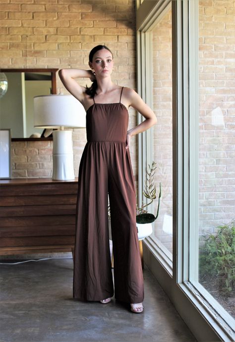 Brown Jumpsuit, Chiffon Coat, Disco Jumpsuit, Jumpsuit Vintage, Steampunk Boots, Palazzo Jumpsuit, Brown Jumpsuits, Chiffon Jacket, Wedding Boots