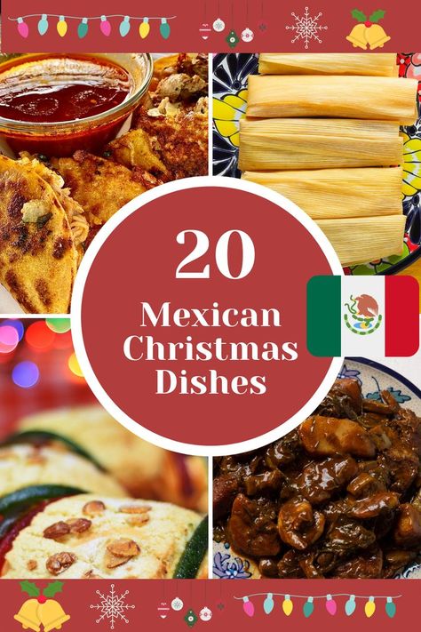 Most Popular Mexican Christmas Dishes Mexican Christmas Buffet Ideas, Pozole Dinner Party, Christmas Party Mexican Food, Christmas Fiesta Food, Christmas Dinner Ideas Desserts, Tex Mex Christmas Dinner, Mexican Food Thanksgiving, Christmas Tamales Dinner Sides, Tamale Christmas Dinner