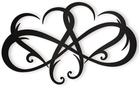 PRICES MAY VARY. RUSTIC CHARM TO ANY ROOM - Vivegate Metal Wall Sign Infinity Heart wall art double heart decoration comes pre-finished in black. Perfect for any home, bedroom, office decor, dorm, classroom, or gym walls DURABLE MATERIAL - This black metal infinity heart hanging decorations is made of durable metal iron with rustic tones,not easy to bend or rust, you can keep the decor for a long period of time and measures 17.5" long and 11" wide EASY TO HANG - Can be hung anywhere-the black in Double Heart Infinity Tattoo, Heart Drawings, Astronomy Facts, Heart Wall Decor, Heart Tattoo Designs, Geometric Wall Decor, Heart Wall Art, Heart Drawing, Metal Wall Sign