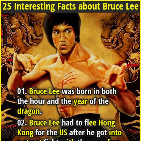 Bruce Lee was born in both the hour and the year of the dragon. | When Chuck Norris was asked who would win a fight between him and Bruce Lee, he said, “Bruce [Lee] of course, nobody can beat him.” Bruce Lee Facts, Open Palm, Who Would Win, Fact Republic, Jeet Kune Do, Healthy Man, The Stoics, Martial Arts Techniques, Sambo