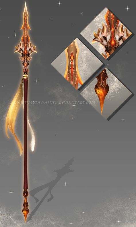 Fire Spear Fantasy, Magic Glaive, Elven Spear, Dnd Spear, Fantasy Glaive, Fantasy Lance, Spear Ideas, Spear Fantasy, Fire Spear