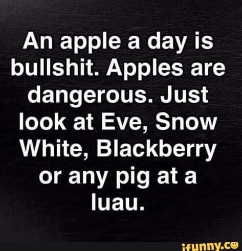 An Apple A Day, Apple A Day, Apple A, Funny Thoughts, Sarcastic Quotes Funny, Twisted Humor, Sarcastic Humor, Sarcastic Quotes, Dad Jokes