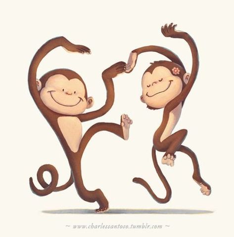 Cool Monkey Drawing, Cute Monkey Cartoon, Dance African, Monkey Drawing, Monkey Dance, Monkey Jump, Monkey Illustration, Dance Monkey, Monkey Tattoos