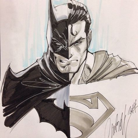 Batman vs Superman J Scott Campbell, Superman Drawing, Univers Dc, Scott Campbell, Batman Superman, Batman V, Batman Vs Superman, Batman Vs, Batman And Superman