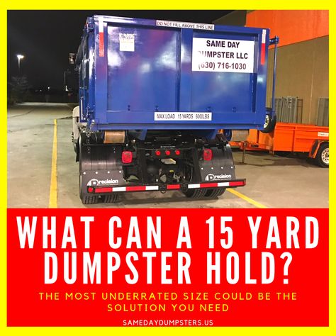 A 15 yard dumpster rental may be the most over-looked but one of the most efficient sizes available to tackle almost any project successfully! Dumpster Rental, Dumpsters, Red Tree, Hold On, Yard, Marketing, Canning, Red