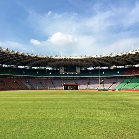 Gelora Bung Karno Stadium - Many facilities need to be upgraded for 2018 Asian Games Stadion Sepak Bola Wallpaper, Stadium Background, Background Sport, Free Assets, Stadium Wallpaper, Stadium Football, Bung Karno, Background For Powerpoint Presentation, Dark Background Wallpaper