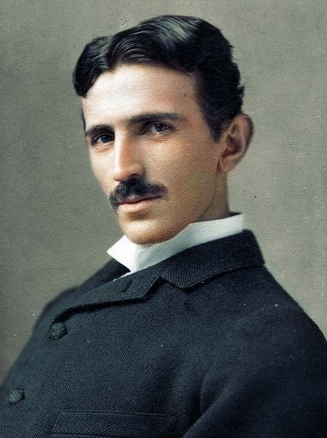 Nikola Tesla, 1893 Colorized by Danna Keller 20 Historic Black and White Pictures Restored in Color Colorized Historical Photos, Nicola Tesla, Nicolas Tesla, Colorized Photos, Nikola Tesla, Foto Vintage, Life Expectancy, Free Energy, Electrical Engineering