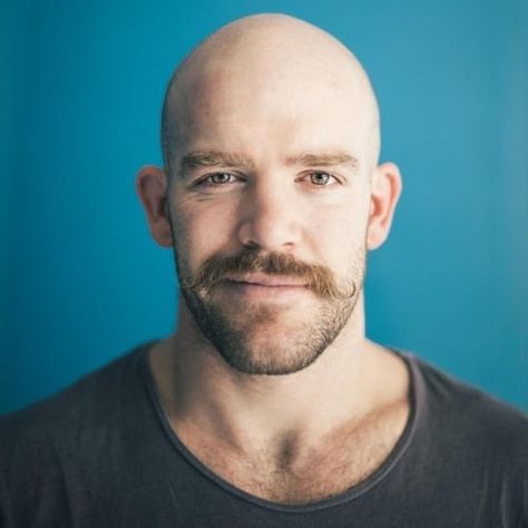 tumblr_olp5yvFBCX1r9jbvqo1_500 How A Bald Guy Should Wear A Mustache + Top 5 Styles Bald Head With Beard, Balding Mens Hairstyles, Moustache Style, Beards And Mustaches, Bald Men With Beards, Moustaches Men, Mustache Styles, Bald With Beard, Mustache Men