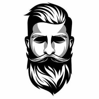 #haircut #haircolor #hairstyle Beard Sketch, Beard Logo Design, Beard Wallpaper, Kartu Tarot, Beard Illustration, Beard Logo, Barber Logo, Beard Art, Logo Face