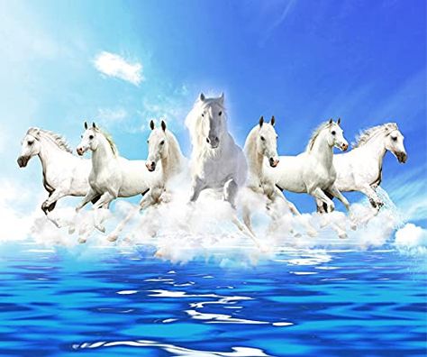HappyWalls 7 Horses Vastu Wallpaper for Wall (Non-Woven, 6ft x 6ft) : Amazon.in: Home Improvement 7horses Wallpaper Hd, Seven Horses Wallpaper Hd, 7horses Wallpaper, 7 Horses Running Painting Vastu Hd, Vastu Wallpaper For Phone, 7 Horses Running Painting Vastu, 7 Horses Running Painting, Running Horses Wallpaper, 7 Horse Painting