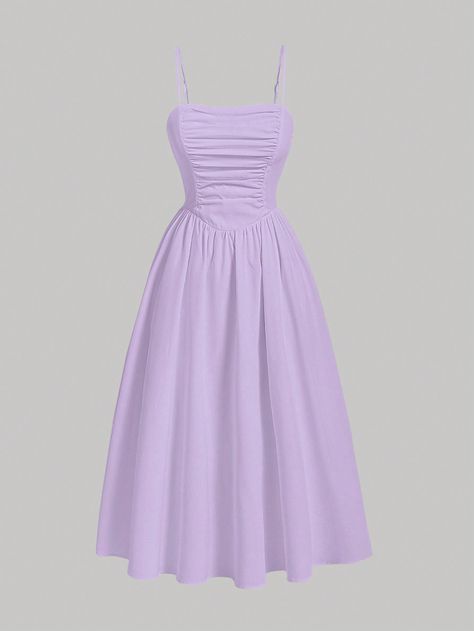 Simple Purple Dress, Purple Dress Outfits, Purple Dress Casual, Light Purple Dress, Cute Dress Outfits, Lavender Dresses, Easy Trendy Outfits, Pretty Prom Dresses, Grad Dresses