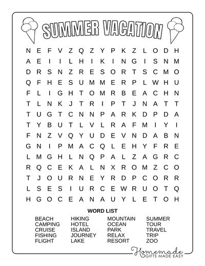 9 Best Free Printable Summer Word Search Puzzles for Kids Free Printable Puzzles For Adults, Summer Free Printables For Kids, Large Print Word Searches For Seniors, Summer Crossword Puzzle Free Printable, Kids Activities Printable, Printable Puzzles For Adults, Summer Word Search Free Printable, Free Printable Activity Sheets For Kids, Free Word Search Puzzles Printables