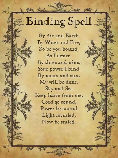 Spell – Binding Spell – Printable – Witches Of The Craft® Kartu Tarot, Binding Spell, Halloween Spell Book, Banishing Spell, Witchcraft Spells For Beginners, Halloween Spells, Charmed Book Of Shadows, Spells For Beginners, Witch Spirituality