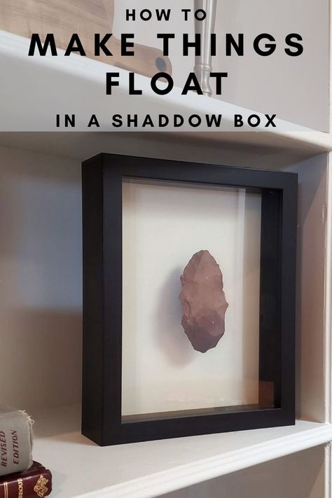 Shadow Box Mount, Using Rocks For Decoration, Rock Wall Display, Fossil Shadow Boxes, Rocks In Shadow Boxes, Ways To Display Arrowheads, Unique Shadow Box Ideas, How To Display Arrowheads On The Wall, Gallery Wall With Shadow Boxes