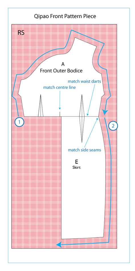 qipaofront1 Couture, Chinese Dress Pattern, Qipao Dress Pattern, Chinese Dresses Pattern, Cheongsam Pattern, Patterns Japanese, Style Dress Patterns, Qipao Pattern, Pattern Japanese