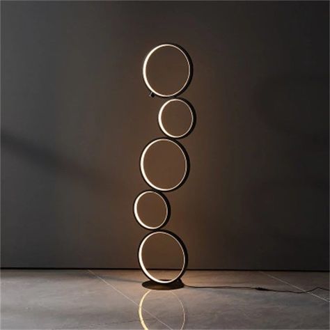 Nordic Ring, Corner Floor Lamp, Ring Lamp, Floor Lamps Living Room, Plastic Lights, Floor Standing Lamps, Led Floor, Stand Light, Corner House