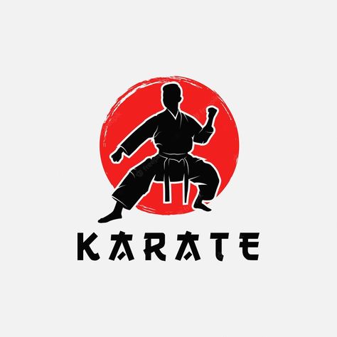Logos, Karate Logo Design Art, Logo Karate, Jka Karate, Martial Arts Logo, Karate Logo, Silhouette Logo, Foreign Words, Backyard Seating