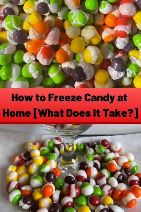 Freeze dried candies are quite a unique experience. Sweet, puffy, and crispy candies are a delight to bite into. Air Fryer Skittles, Dehydrated Candy Recipes, Freeze Dried Nerd Clusters, Dehydrator Candy Recipes, Homemade Freeze Dried Candy, How To Dehydrate Candy, Freeze Dried Candy In Air Fryer, How Do You Freeze Dry Candy, Candy Freeze Dried