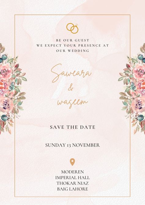 Engagement Invition Card, Canva Engagement Invitation, Invitation For Wedding Design, Save The Date Engagement Invites, Weeding Inventions Cards Design Template, Engagement Card Design Invitation Ideas, Engagement Cards Ideas Invitations, Weeding Inventions Cards, Engagement Invitation Message