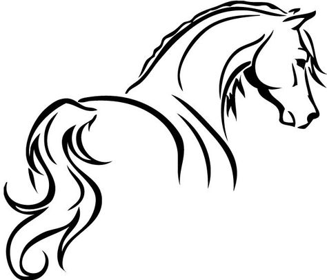 Pony Tail Blog Launch Wednesday, June 28th Horse Outline Tattoo, Horse Outline, Outline Tattoo, Horse Silhouette, 흑백 그림, Horse Tattoo, Wood Burning Patterns, Horse Drawings, More More