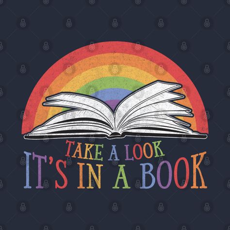 Take a Look It's In a Book cute variant - Reading Rainbow 80s 90s by Kelly Design Company - Books - T-Shirt | TeePublic Rainbow Bulletin Boards, Read A Thon, Rainbow Phone Case, American Flag Decal, High School Library, Rainbow T Shirt, Reading Rainbow, Little Library, Book Tshirts