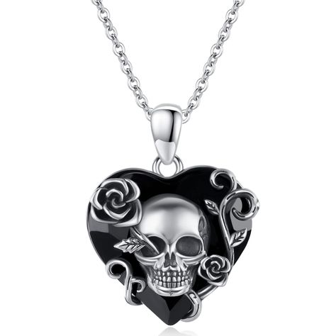 Skeleton Bracelet, Moonstone Drop Earrings, Rose Skull, Skull Pendant Necklace, Celtic Earrings, Girls Halloween, Gothic Skull, Gothic Necklace, Heart Crystal