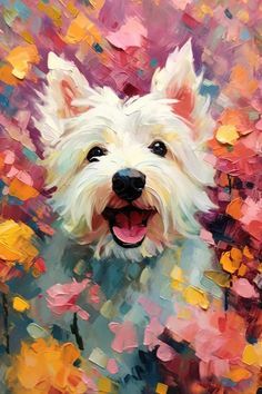 Dog Portraits Painting, Dog Portraits Art, Custom Pet Painting, Painting Palette, Animal Portraits Art, 강아지 그림, Colorful Artwork, Hand Painted Artwork, Hand Painted Canvas