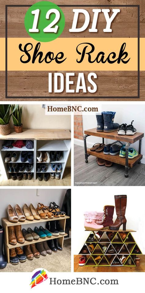 Best DIY Shoe Rack Ideas Shoes Rack Entrance, Dresser Shoe Rack, Shoe Storage Ideas Diy Pallet, Shoe Wall Rack, Diy Shoe Wall, Shoe Rack Out Of Pallets, Unique Shoe Rack, Homemade Shoe Rack, Farmhouse Shoe Rack