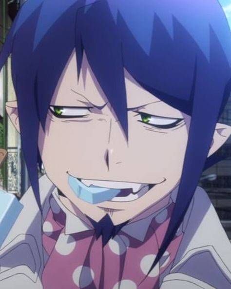 why is mephisto kinda....... Ao Exorcist, Blue Exorcist Characters, Blue Exorcist Movie, Blue Exorcist Cosplay, Blue Exorcist Mephisto, Poster Manga, Blue Exorcist Rin, Blue Exorcist Anime, Exorcist Anime