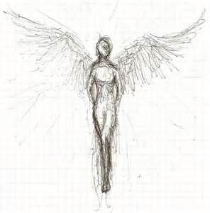 Angel Drawing Easy, Angel Sketch, Wings Sketch, Angel Wings Drawing, Easy Sketches, Demon Drawings, Warrior Drawing, Horror Drawing, Wings Drawing