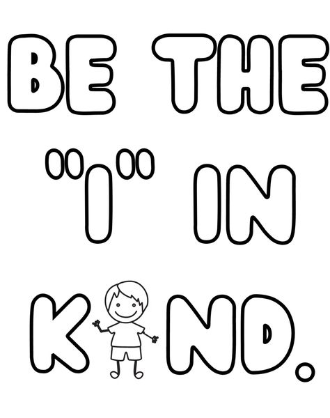 Printable Coloring Pages PDF For Kids - Coloringfolder.com Kindness Coloring Pages, Be Kind Quotes, Coloring Pages For Preschoolers, Kind Quotes, Free Bible Coloring Pages, Kindness For Kids, February Lessons, Bible Coloring Sheets, Student Crafts