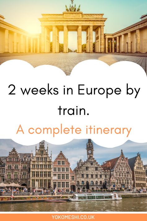 Planning an epic 2 weeks in Europe? Here is a complete itinerary for travelling Europe by train across 2 weeks.  Everything you need to know about interrailing and train travel in Europe. Includes stops in Berlin, Amsterdam, Lisbon, Bruges and more!  Start planning your epic 2 week Europe trip! Zug, Traveling Europe By Train, Planning A Europe Trip, Europe Train Itinerary, 2 Week Itinerary Europe, Trip To Europe Itinerary, Europe By Train 2 Weeks, Planning A European Vacation, Europe 2 Weeks Itinerary