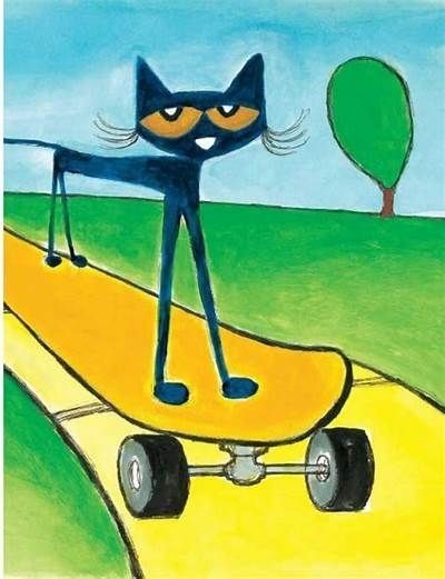 James Dean, Pete The Cat Art, Cat Skateboard, Pete The Cats, Skateboard Art Design, Cat Anatomy, Snoopy Pictures, Cat Clipart, Pete The Cat