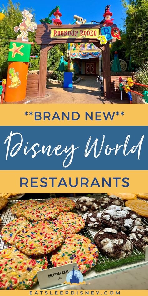 Over the past few years, Disney has opened several brand new restaurants in the parks and resorts, refreshed the menu and style of others, and even more are on the way soon! And, to be sure that you don’t miss a thing, we’ve got a FULL LIST of all the new places to eat. From snack stands to all-you-can-eat restaurants, and more, here are all the places you’ll want to consider making a dining reservation for the next time you visit Disney World!  Disney World, Disney Parks, Eat Sleep Disney Best Places To Eat At Disney World, Vacation Snacks, Disney World 2024, Disneyland Dining, Disney Dining Reservations, Best Disney Restaurants, Disney Menus, Disney Cruise Vacation, Disney World Rides