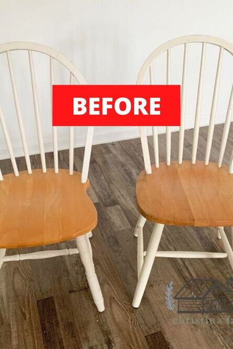 If you're decorating on a budget then you'll love this Joanna Gaines inspired rustic farmhouse oval table and chairs makeover idea. This diy farmhouse upcycle painted furniture idea is perfect if you have an old table that you want to flip. Check out the before and after photos for some upcycling inspiration. #diy #table #makeover Upcycling, White Farmhouse Table And Chairs, Small Kitchen Table Makeover, How To Paint A Table Farmhouse Style, Painted Dining Table And Chairs Colors, Painted Farmhouse Table And Chairs, Refurbished Kitchen Chairs, Old Dining Chairs Makeover, Diy Chairs Dining