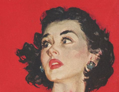 ILLUSTRATION ART: MUSEUM OF ABSTRACT ART AND 1950s WOMEN'S HAIR 50s Magazine Illustration, Vintage Women Drawing, 1950s Art Illustration, 1950s Illustration Art, 1950 Paintings, 50s Art Vintage Posters, Vintage Drawing 1950s, 1950s Womens Hair, Vintage Woman Drawing