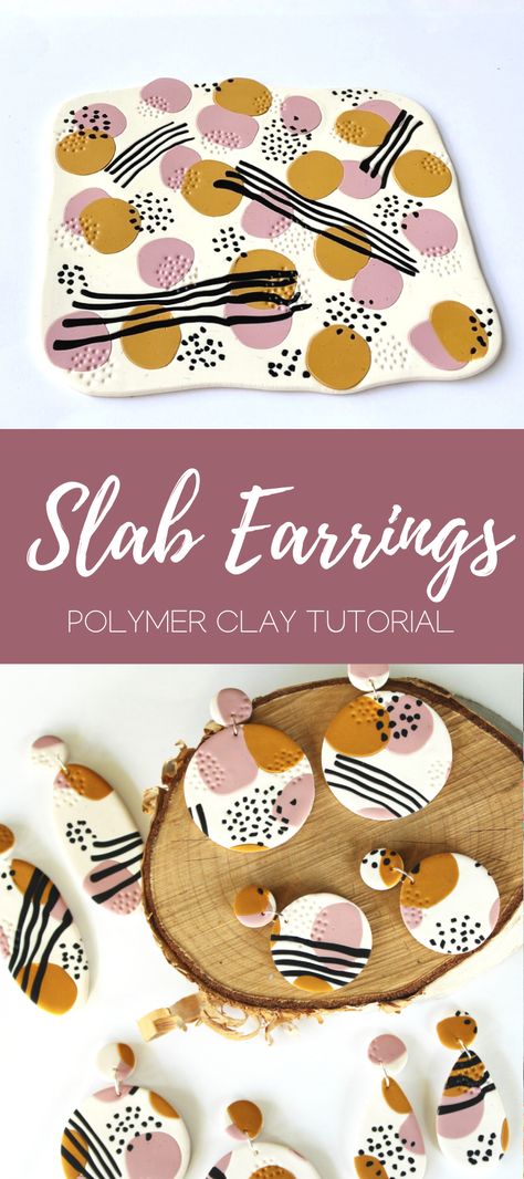 Best Clay For Jewelry, Sculpey Clay Earrings Diy, How To Make Earrings For Beginners Clay, Polymer Clay Jewelry Making, How To Polymer Clay Tutorials, Simple Macrame Earrings Diy, Clay Jewelry Diy How To Make, Polymer Clay Colours, Easy Diy Polymer Clay Earrings