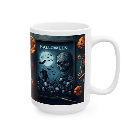 Unleash the undead with our Zombie Halloween Mug, the perfect blend of spooky and fun! Featuring a chilling zombie design, this ceramic mug is a must-have for any Halloween lover. Whether you're sipping your morning coffee or enjoying a late-night brew, this mug adds a touch of creepy charm to your routine. Ideal for Halloween parties, horror movie marathons, or as a unique gift for the zombie enthusiast in your life. Get ready to make your mornings spooktacular with this one-of-a-kind zombie mu