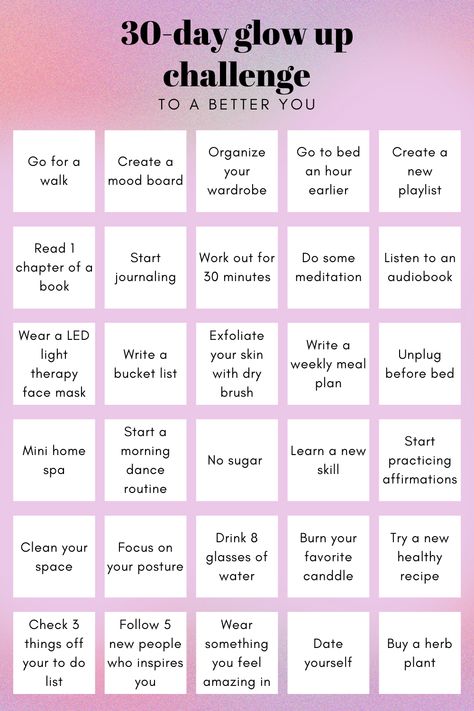 30 Day Glowup Challenge, Monthly Glow Up, 2 Month Glow Up Plan, Planing Ideas For Day, 30 Days Challenge Glow Up, January Glow Up Challenge, 30 Glow Up Challenge, 50 Day Glow Up Challenge, 6 Week Glow Up Challenge