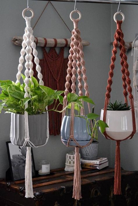 Macrame Plant Hanger, Boho Decor, Macrame Plant Holder, Bohemian Decor 3A8 Macrame Plant Hanger 3mm Cord, Beginner Macrame Plant Hanger, Macrame Ring Wall Hanging, Kitchen Macrame, Easy Macrame Projects, Diy Hanging Planter, Macrame Tutorials, Macrame Plant Hanger Patterns, Macrame Knots Tutorial